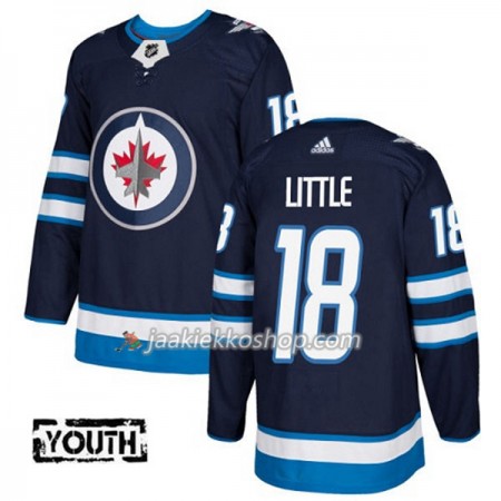 Lapsille NHL Winnipeg Jets Pelipaita Bryan Little 18 Adidas 2017-2018 Marine Sininen Authentic